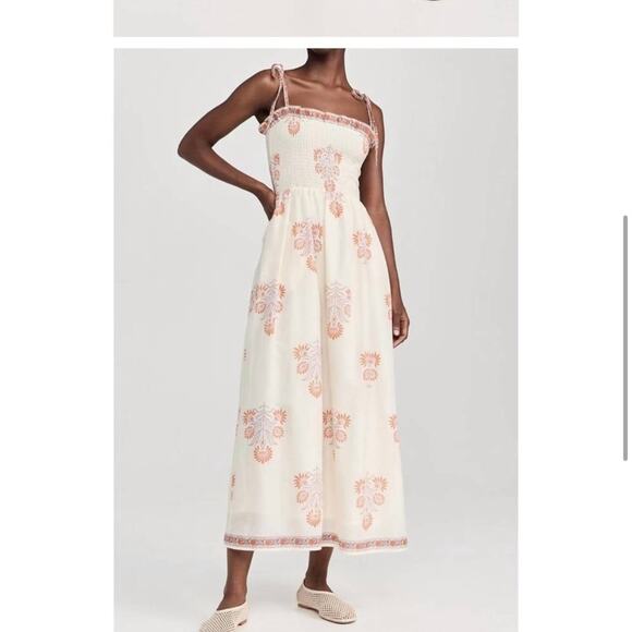 NWT NEW Alix of Bohemia Kaia Papaya Smocked Maxi Dress - Picture 10 of 13